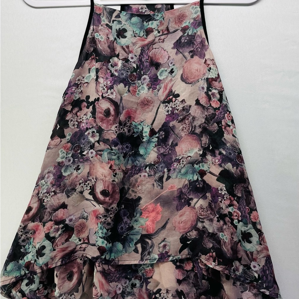 Buffalo David Bitton Floral Halter Tank Top in Pink, Purple, Teal